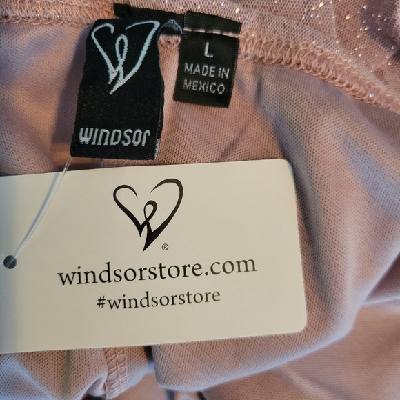 NWT Windsor Size L Mauve Glitter Ruffle Mini Dress - Picture 8 of 9